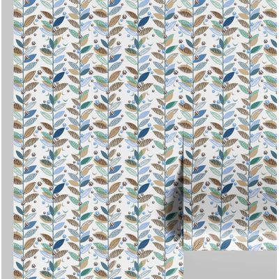 Papel de Parede Autoadesivo Estampa de Folhas Verdes Removível Vinil DIY, Papel Contato para Entrada, Decoração Fácil - S4sassy 63,5 cm (L) × 609,6 cm (C) / Verde - Vinil Texturizado