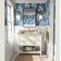 Papel de Parede Autoadesivo Estampa Folhas Azuis, Papel Contact para Paredes, Parede de Entrada, Decoração de Escritório - S4sassy 63,5 cm (L) × 914,4 cm (C) / Azul - Vinil Texturizado