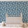 Papel de Parede Autoadesivo Estampa Folhas Azuis, Papel Contact para Paredes, Parede de Entrada, Decoração de Escritório - S4sassy 63,5 cm (L) × 914,4 cm (C) / Azul - Vinil Texturizado