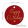 Tags de Papel Metalizado "Happy Birthday" para Lembrancinhas - Inkdotpot 50 Etiquetas Metalizadas / Vermelho - Dourado