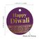 Etiqueta Pendurada de Papel Metalizado Feliz Diwali para Lembrancinha - Inkdotpot 50 Etiquetas Metalizadas / Roxo - Ouro Rosé