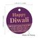 Etiqueta Pendurada de Papel Metalizado Feliz Diwali para Lembrancinha - Inkdotpot 50 Etiquetas Metalizadas / Roxo - Ouro Rosé