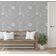 Papel de Parede Botânico Branco, Estilo Asiático, Vinil Autoadesivo, Fácil DIY para Quarto e Sala - Cinza - S4Sassy 63,5 cm (L) × 304,8 cm (C) / Cinza - Vinil Texturizado