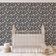 Papel de Parede Autoadesivo e Removível Floral Estilo Esboço, Mural Instantâneo Cinza para Quarto, Banheiro, Lavanderia e Closet - S4Sassy 63,5 cm (L) × 152,4 cm (C) / Cinza - Vinil Liso