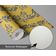 Papel de Parede Autoadesivo Estampa Vinha Vintage Amarelo Removível Vinil Descole e Cole para Parede de Destaque da Entrada - S4Sassy 63,5 cm (L) × 914,4 cm (C) / Amarelo - Vinil Texturizado
