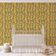 Papel de Parede Autoadesivo Estampa Vinha Vintage Amarelo Removível Vinil Descole e Cole para Parede de Destaque da Entrada - S4Sassy 63,5 cm (L) × 914,4 cm (C) / Amarelo - Vinil Texturizado