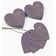 Etiqueta de Papel para Lembrancinha de Casamento 'Abraços e Beijos' com Foil para Artesanato - Inkdotpot 50 Etiquetas Metalizadas / Roxo - Ouro Rosé