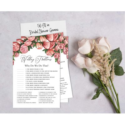 50 Cartões de Jogo Florais, Quadrados em Branco para Chá de Noiva, Chá de Casamento e Despedida de Solteira - Inkdotpot 12,7 Cm × 17,78 Cm / Branco - Por Que Fazemos Isso?
