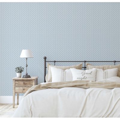 Papel de Parede Autoadesivo Geométrico Azul Monocromático, Vinil Removível DIY, Papel Contact Destacável para Parede de Entrada - S4sassy 63,5 cm (L) × 609,6 cm (C) / Azul - Vinil Liso