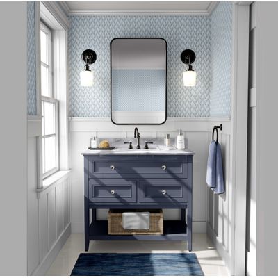 Papel de Parede Autoadesivo Geométrico Azul Monocromático, Vinil Removível DIY, Papel Contact Destacável para Parede de Entrada - S4sassy 63,5 cm (L) × 609,6 cm (C) / Azul - Vinil Liso