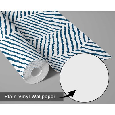 Papel de Parede Vinílico Autoadesivo Estampa Animal Vibes à prova d'água Azul Removível para Quartos e Salas, para Inquilinos - S4Sassy 63,5 cm (L) × 152,4 cm (C) / Azul - Vinil Liso