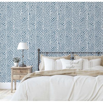 Papel de Parede Vinílico Autoadesivo Estampa Animal Vibes à prova d'água Azul Removível para Quartos e Salas, para Inquilinos - S4Sassy 63,5 cm (L) × 914,4 cm (C) / Azul - Vinil Texturizado