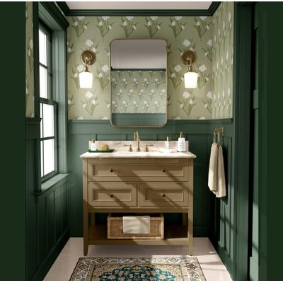Papel de Parede Autoadesivo Floral Snowdrop Branco, Vinílico Impermeável Removível Verde, para Inquilinos, Quarto e Sala de Jantar - S4sassy 63,5 cm (L) × 914,4 cm (C) / Verde - Vinil Texturizado