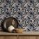 Papel de Parede Folha Tropical com Manchas de Onça, Vinil Autoadesivo Removível para Quarto e Sala - Azul - S4Sassy 63,5 cm (L) × 152,4 cm (C) / Azul - Vinil Texturizado