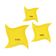 Conjunto com 3 Estênceis e Moldes para Acolchoamento, Patchwork e Costura DIY (7,6 cm, 10,2 cm e 12,7 cm) -MG - Traceease Amarelo