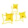 Conjunto com 3 Estênceis e Moldes para Acolchoamento, Patchwork e Costura DIY (7,6 cm, 10,2 cm e 12,7 cm) -MG - Traceease Amarelo