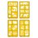 4 Moldes de Desenho Multi-Padrão para Scrapbooking, Design, Artesanato DIY e Materiais de Arte - Traceease Amarelo