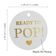 Etiquetas de Papel Metalizado 'Pronto para Estourar' para Lembrancinhas de Chá de Bebê - Inkdotpot 50 Etiquetas Metalizadas / Branco - Ouro Rosé