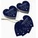 Tags de Papel para Pendurar de Lembrancinhas 'Hugs & Kisses' em Foil das The Wedding Tags - Inkdotpot 50 Etiquetas Metalizadas / Azul - Prata