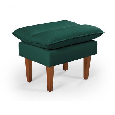 Sofá Cama Vancouver 3 Lugares Império Reclinável Casal Pés Madeira Suede Verde 403