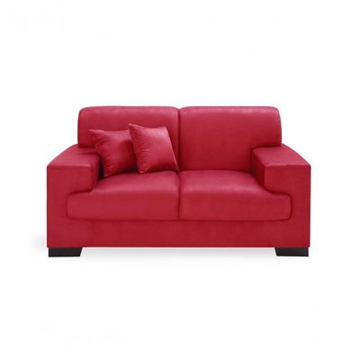 Sofá Manu Conjunto 2 E 3 Lugares Clássico Fixo Confortável Sala Império Vermelho 373