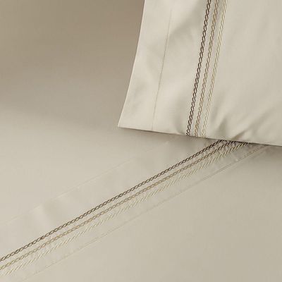 Jogo De Cama Ellos 200 Fios Queen 04 Peças 80% Algodão / 20% Poliéster - Caqui