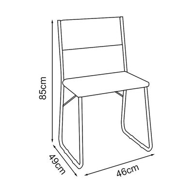 Kit 4 Cadeiras Angra Estofadas Para Mesa Sala De Jantar Cozinha Conforto - Cobre-marrom