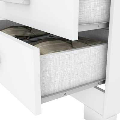Guarda Roupa Solteiro Açaí 3 Portas E 2 Gavetas Branco Com Espelho - Móveis Henn