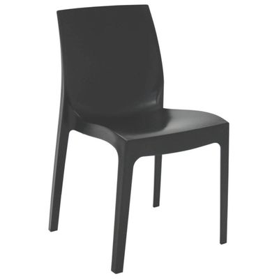 Cadeira Tramontina Summa Alice Acetinada Plástico Resistente Preto Sala de Jantar Varanda Cozinha