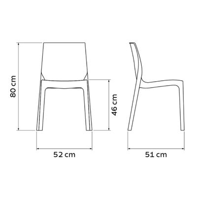 Cadeira Tramontina Summa Alice Acetinada Plástico Resistente Preto Sala de Jantar Varanda Cozinha