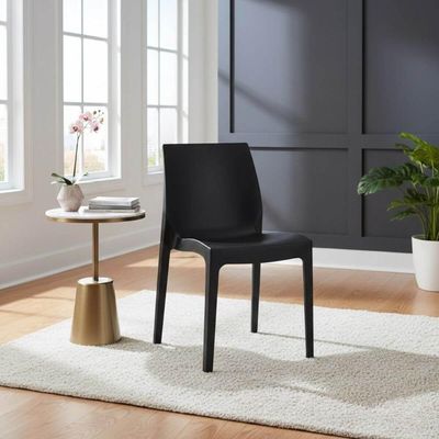 Cadeira Tramontina Summa Alice Acetinada Plástico Resistente Preto Sala de Jantar Varanda Cozinha