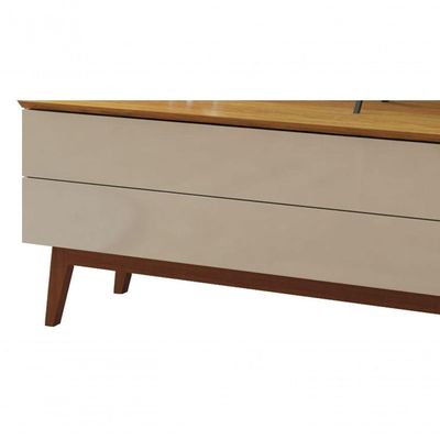 Rack Para Tv Wall 2.2 Off White Com Nature - Moveisaqui