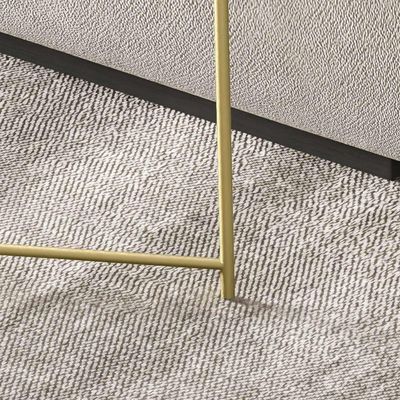 Mesa Lateral Organic Alamanda Preto Pe Dourado - Moveis Jb