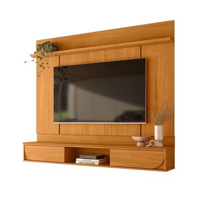 Painel Rack Bancada Aura Mdp 2 Portas Deslizantes - Pallazio Cor Cinamomo