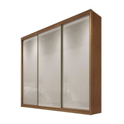 Guarda Roupa Casal 3 Portas 8 Gavetas - Medelim-cumaru-fendi - Móveis Horizonte