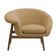 Poltrona Decorativa Yumi Base Madeira Braço Direito Bouclé Camel - Nexta Casa