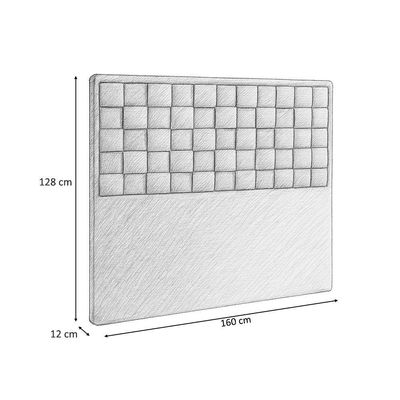 Cabeceira Cama Box Casal Queen 160 Cm Madri Linho Cru - Nexta Casa
