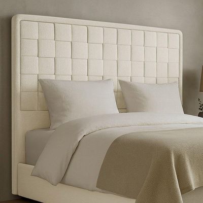 Cabeceira Cama Box Casal Queen 160 Cm Madri Linho Cru - Nexta Casa