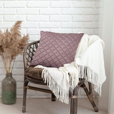 Almofada Tressê 40x40cm Veludo Rosê - Nexta Casa