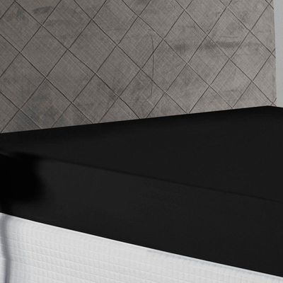 Lençol Com Elástico Casal Nobre 1 Peça 30cm De Altura Malha 100% Algodão - Preto