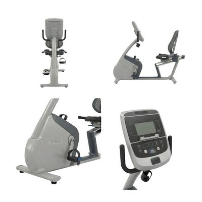 Bicicleta Ergométrica Resistência Magnética Horizontal Cinza
