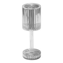 Luminária Led Abajur Acrílico Transparente Recarregável – Iluminação Ajustável E Moderna Recarregável