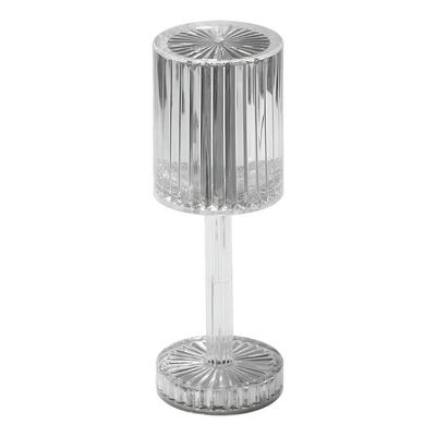 Luminária Led Abajur Acrílico Transparente Recarregável – Iluminação Ajustável E Moderna Recarregável
