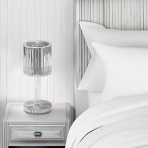 Luminária Led Abajur Acrílico Transparente Recarregável – Iluminação Ajustável E Moderna Recarregável