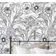 Papel de Parede Vinílico Autoadesivo, Estampa Floral Grande em Contorno, Impermeável, Preto - para Quartos, Ambientes e Armários - S4Sassy 63,5 cm (L) × 304,8 cm (C) / Preto - Vinil Liso