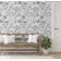 Papel de Parede Vinílico Autoadesivo, Estampa Floral Grande em Contorno, Impermeável, Preto - para Quartos, Ambientes e Armários - S4Sassy 63,5 cm (L) × 304,8 cm (C) / Preto - Vinil Liso