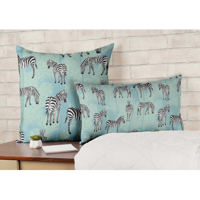 Capas de Almofada Luxuosas Estampadas Tema Azul, Capas Decorativas e Capa para Almofada de Sofá - Vargottam 30,48 Cm × 30,48 Cm – Quadrado / Azul