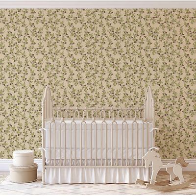 Rolo Vinílico Autoadesivo Removível À Prova d'Água, Estampa Rosa Inspirada na Natureza para Paredes, Armários e Cômoda, Verde - S4sassy 63,5 cm (L) × 914,4 cm (C) / Verde - Vinil Liso