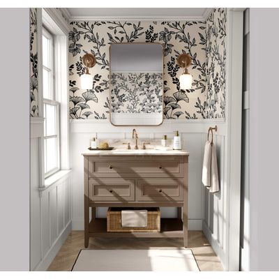 Papel de Parede Autoadesivo Removível com Galhos Botânicos Preto, Mural Instantâneo para Quarto, Banheiro, Lavanderia, Closet - S4Sassy 63,5 cm (L) × 914,4 cm (C) / Preto - Vinil Texturizado