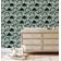 Papel de Parede Monocromático Folhas de Palmeira Verdes Vinílico Autoadesivo, Decoração DIY Fácil para Quarto e Sala - S4Sassy 63,5 cm (L) × 609,6 cm (C) / Verde - Vinil Liso